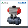 COVNA HK57 rosca 2 vías válvula de bola neumática de control de doble unión para el agua